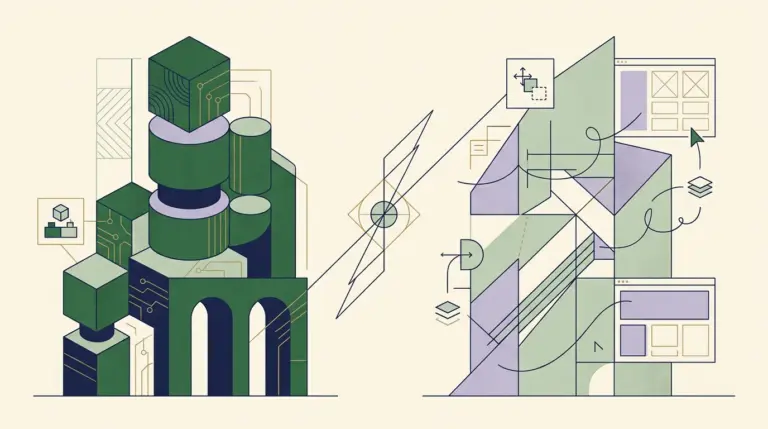 Editorial illustration for Hostinger vs Framer: Two Approaches to Building a Website